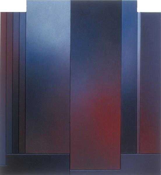 Intuited Mystery, Eleven Panel Notched Top Structure in Burgundy, 1995